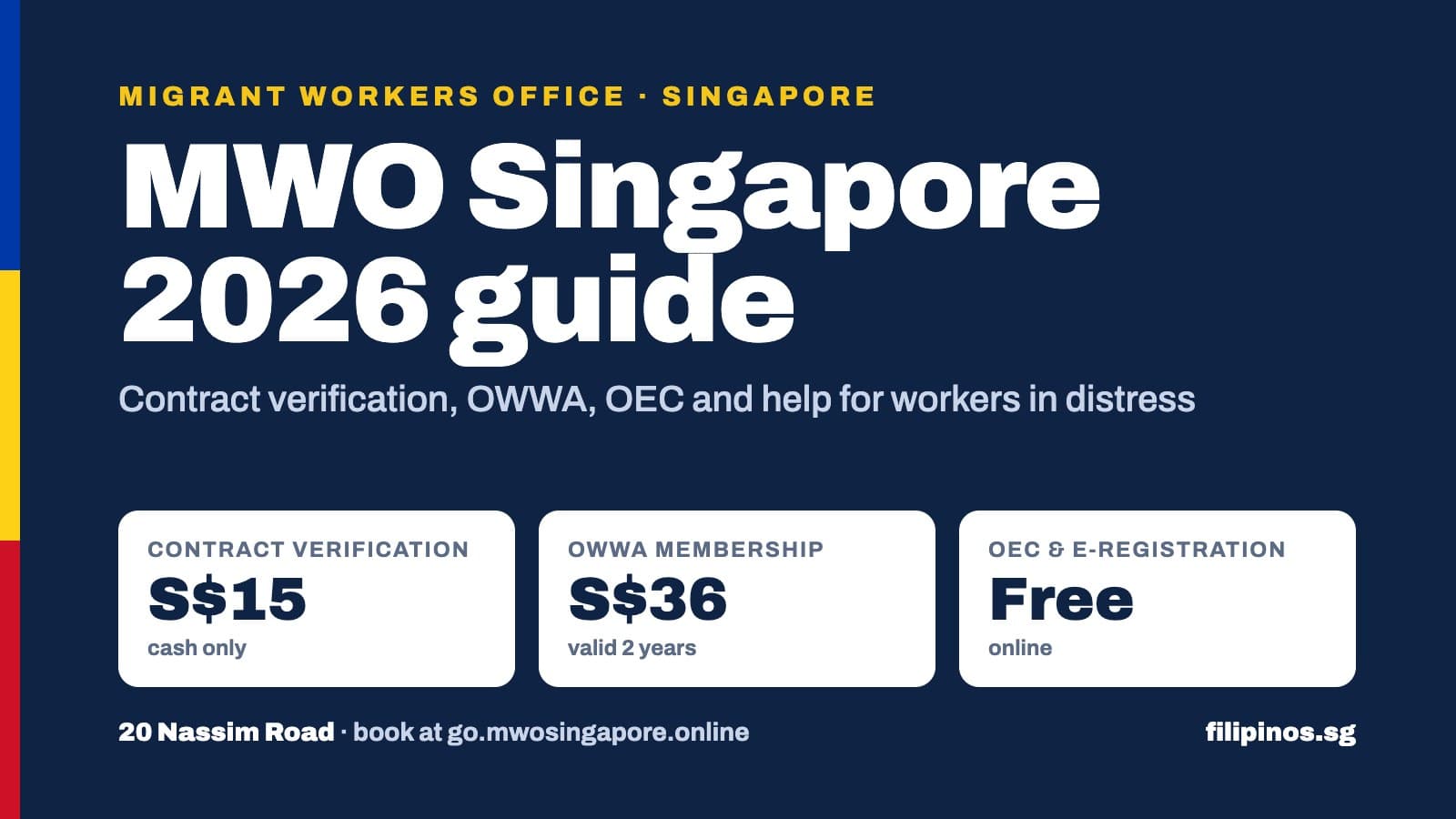 MWO Singapore 2026: Address, Services, Booking and Hotlines